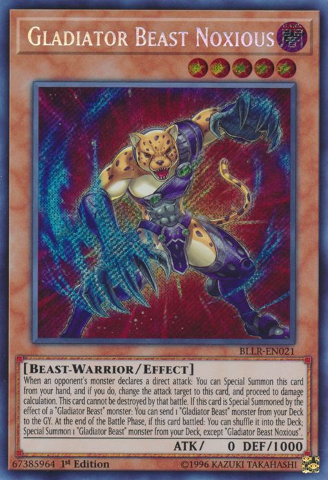 Gladiator Beast Noxious [BLLR-EN021] Secret Rare | Dragon's Lair Comics and Fantasy Houston TX