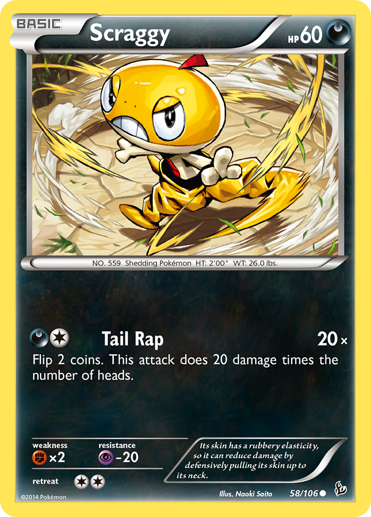 Scraggy (58/106) [XY: Flashfire] | Dragon's Lair Comics and Fantasy Houston TX