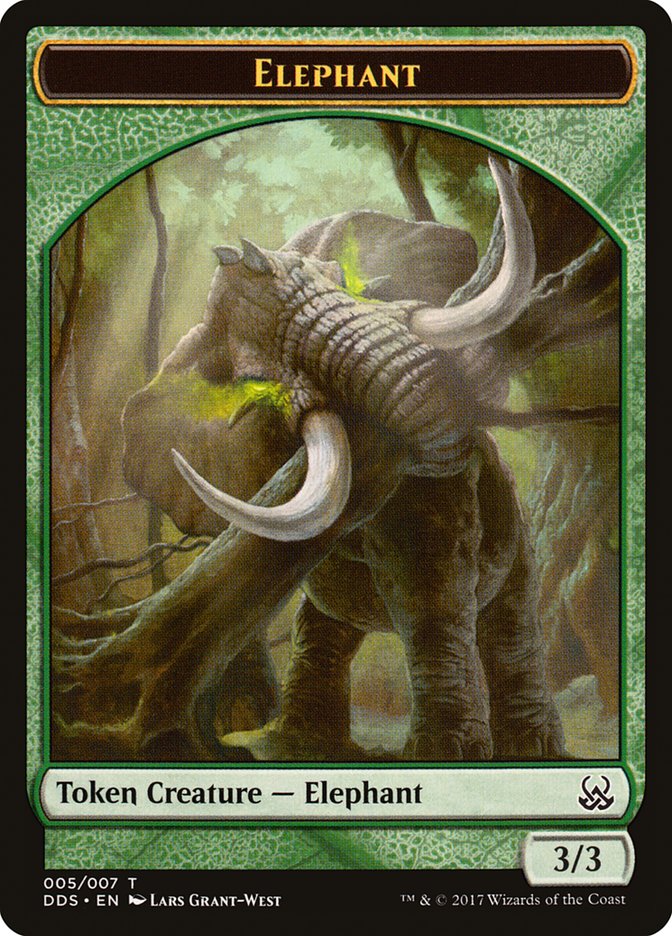 Elephant Token [Duel Decks: Mind vs. Might Tokens] | Dragon's Lair Comics and Fantasy Houston TX