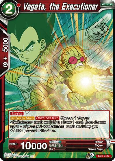 Vegeta, the Executioner (EB1-004) [Battle Evolution Booster] | Dragon's Lair Comics and Fantasy Houston TX