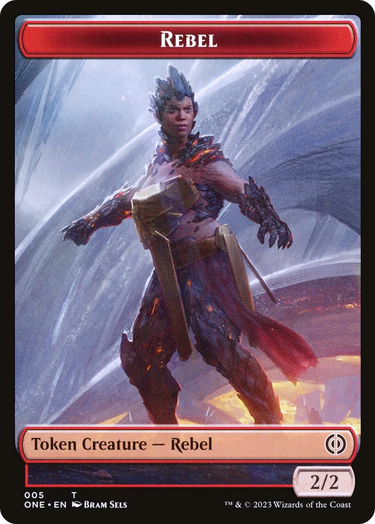 Rebel Token [Phyrexia: All Will Be One Tokens] | Dragon's Lair Comics and Fantasy Houston TX