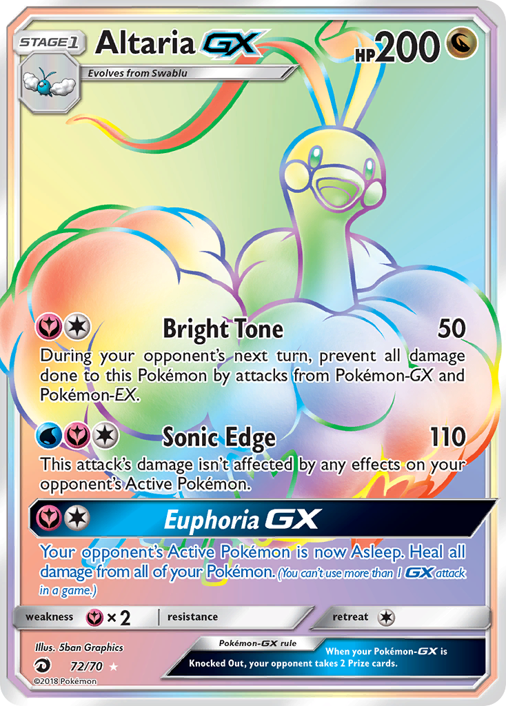 Altaria GX (72/70) [Sun & Moon: Dragon Majesty] | Dragon's Lair Comics and Fantasy Houston TX