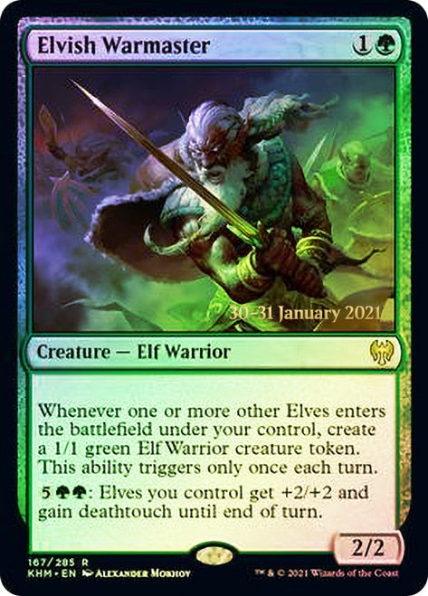 Elvish Warmaster [Kaldheim Prerelease Promos] | Dragon's Lair Comics and Fantasy Houston TX