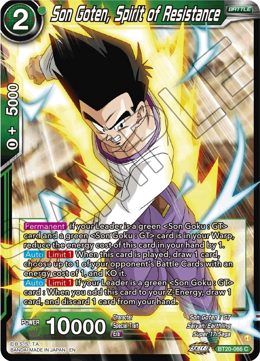 Son Goten, Spirit of Resistance (BT20-066) [Power Absorbed] | Dragon's Lair Comics and Fantasy Houston TX