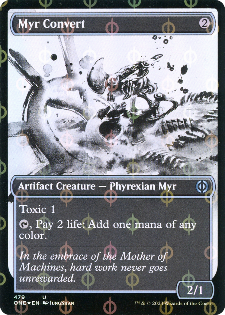 Myr Convert (Showcase Ichor Step-and-Compleat Foil) [Phyrexia: All Will Be One] | Dragon's Lair Comics and Fantasy Houston TX