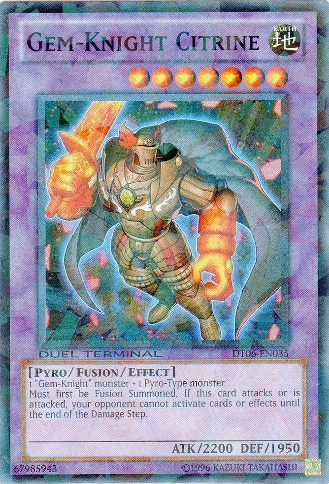 Gem-Knight Citrine [DT06-EN035] Super Rare | Dragon's Lair Comics and Fantasy Houston TX