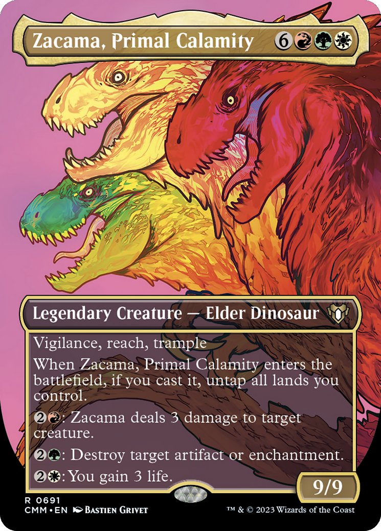 Zacama, Primal Calamity (Borderless Profile) [Commander Masters] | Dragon's Lair Comics and Fantasy Houston TX