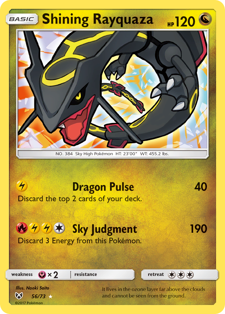 Shining Rayquaza (56/73) [Sun & Moon: Shining Legends] | Dragon's Lair Comics and Fantasy Houston TX