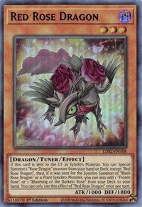 Red Rose Dragon (Blue) [LDS2-EN108] Ultra Rare | Dragon's Lair Comics and Fantasy Houston TX