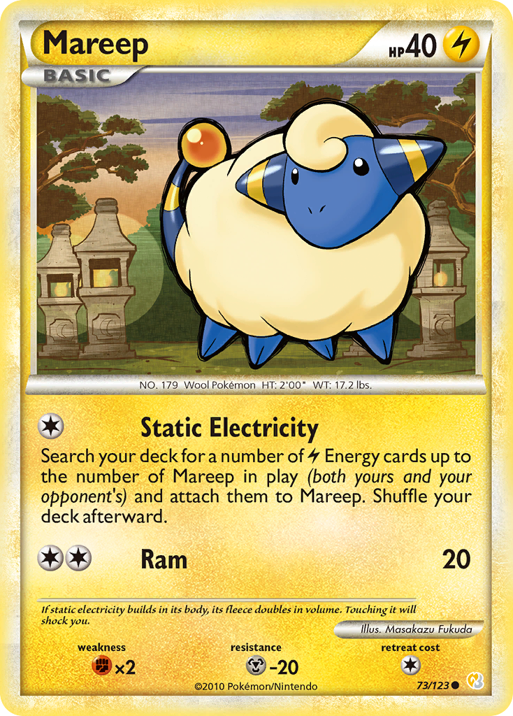 Mareep (73/123) [HeartGold & SoulSilver: Base Set] | Dragon's Lair Comics and Fantasy Houston TX