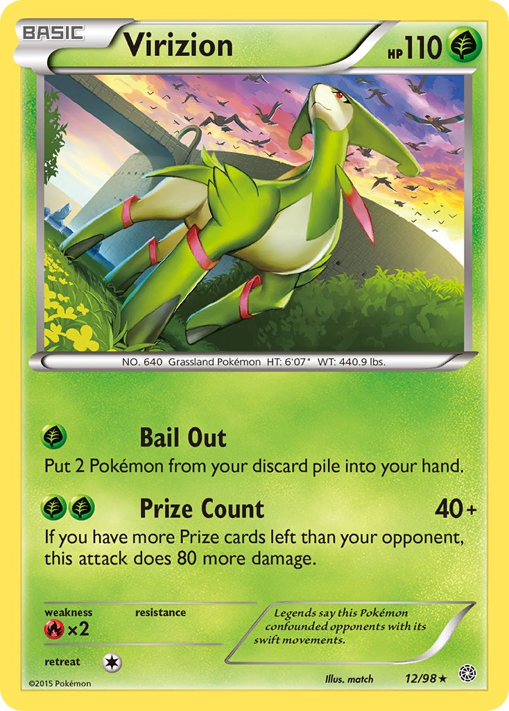 Virizion (12/98) (Theme Deck Exclusive) [XY: Ancient Origins] | Dragon's Lair Comics and Fantasy Houston TX