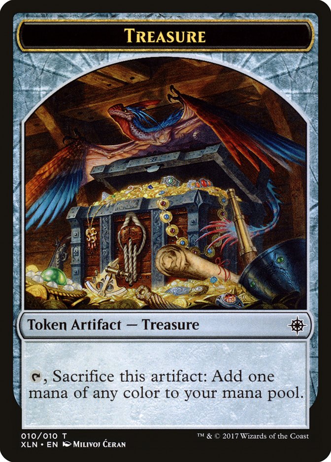 Treasure Token (010/010) [Ixalan Tokens] | Dragon's Lair Comics and Fantasy Houston TX