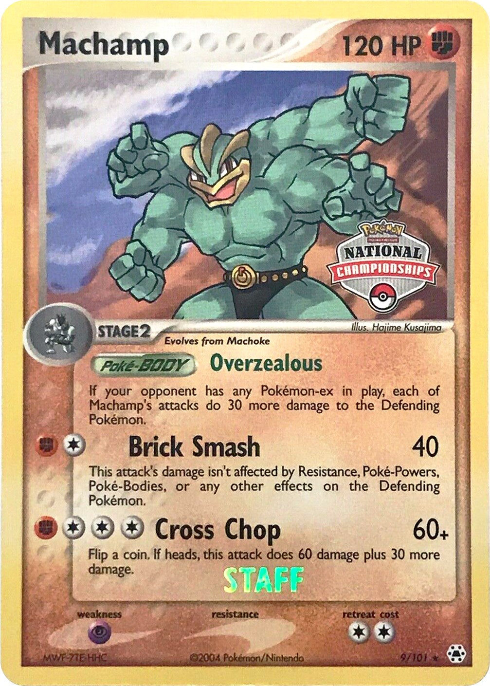 Machamp (9/101) (National Championships Promo) (Staff) [EX: Hidden Legends] | Dragon's Lair Comics and Fantasy Houston TX