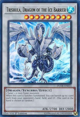 Trishula, Dragon of the Ice Barrier [DUDE-EN014] Ultra Rare | Dragon's Lair Comics and Fantasy Houston TX