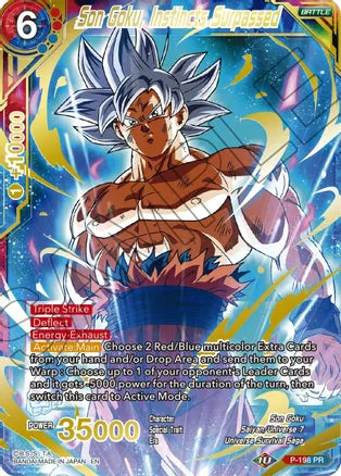 Son Goku, Instincts Surpassed (Gold Stamped) (P-198) [Mythic Booster] | Dragon's Lair Comics and Fantasy Houston TX