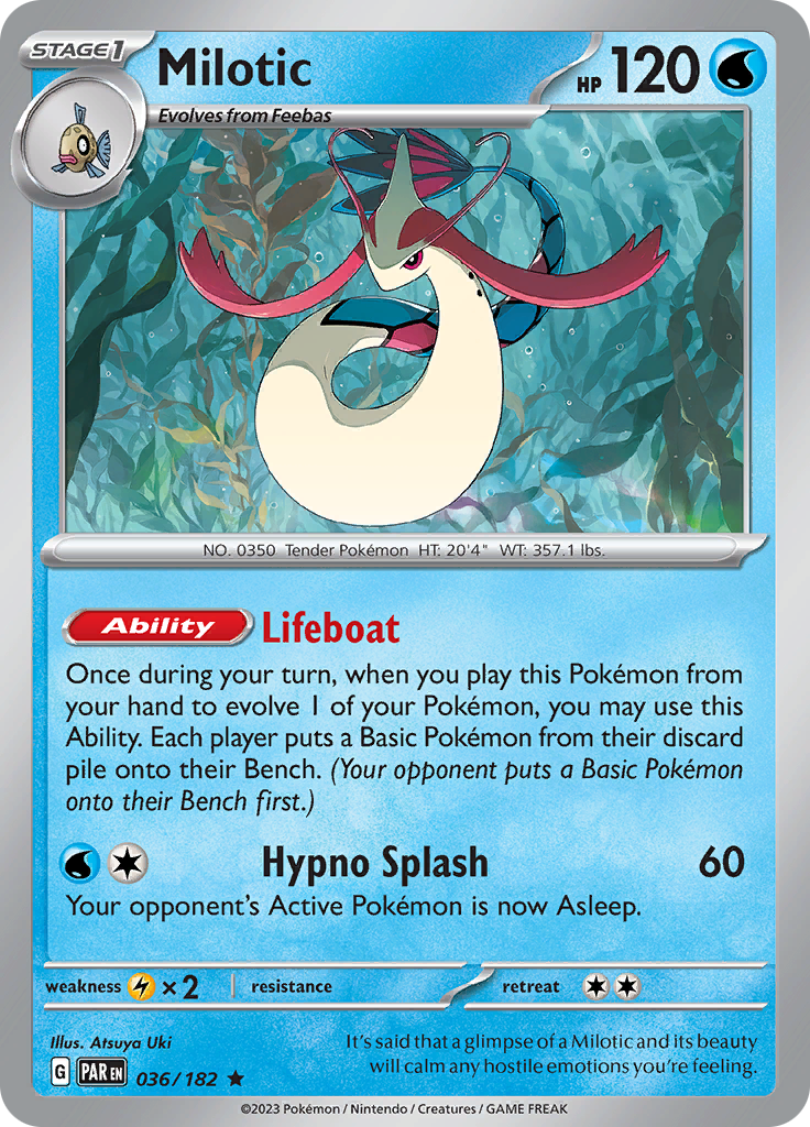 Milotic (036/182) [Scarlet & Violet: Paradox Rift] | Dragon's Lair Comics and Fantasy Houston TX