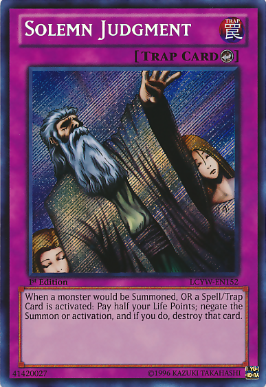 Solemn Judgment [LCYW-EN152] Secret Rare | Dragon's Lair Comics and Fantasy Houston TX