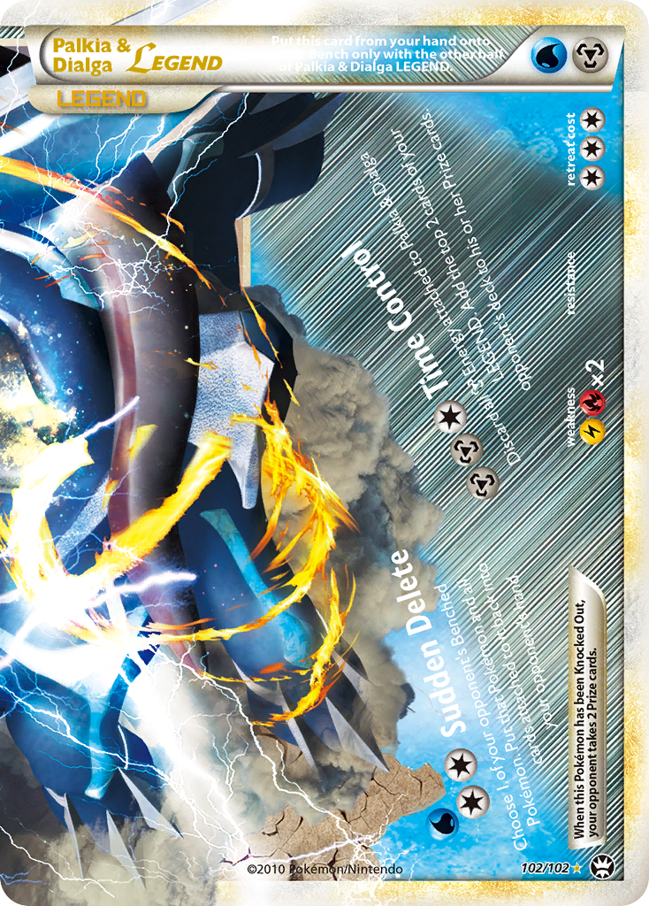 Palkia & Dialga LEGEND (102/102) [HeartGold & SoulSilver: Triumphant] | Dragon's Lair Comics and Fantasy Houston TX