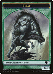 Elemental // Beast (019/036) Double-Sided Token [Commander 2014 Tokens] | Dragon's Lair Comics and Fantasy Houston TX