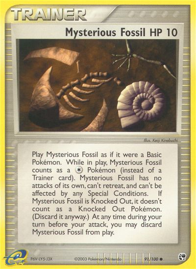 Mysterious Fossil (91/100) [EX: Sandstorm] | Dragon's Lair Comics and Fantasy Houston TX