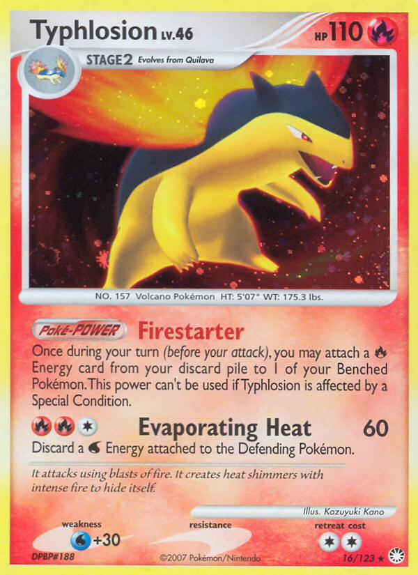 Typhlosion (16/123) [Diamond & Pearl: Mysterious Treasures] | Dragon's Lair Comics and Fantasy Houston TX