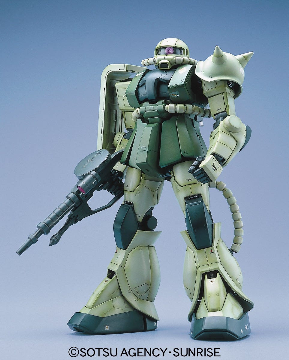 Gundam MS-06F Zaku II Green, Bandai PG | Dragon's Lair Comics and Fantasy Houston TX