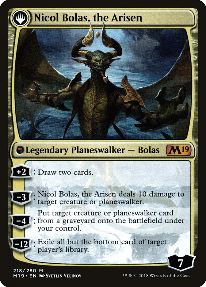 Nicol Bolas, the Ravager // Nicol Bolas, the Arisen [Core Set 2019 Prerelease Promos] | Dragon's Lair Comics and Fantasy Houston TX