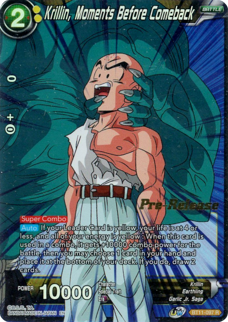 Krillin, Moments Before Comeback (BT11-097) [Vermilion Bloodline Prerelease Promos] | Dragon's Lair Comics and Fantasy Houston TX