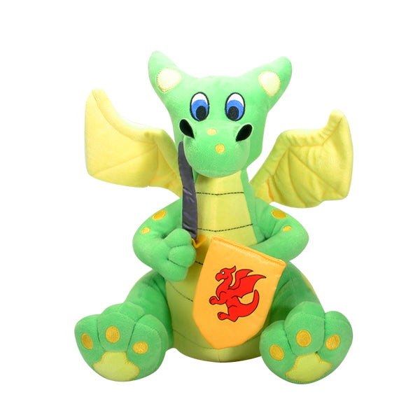 Pacific Trading Green Medieval Shield Plush Dragon | Dragon's Lair Comics and Fantasy Houston TX