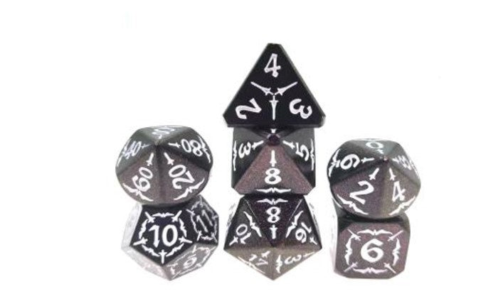 Game Habit Root Beer Arsenal Metal Poly 7 Dice Set | Dragon's Lair Comics and Fantasy Houston TX