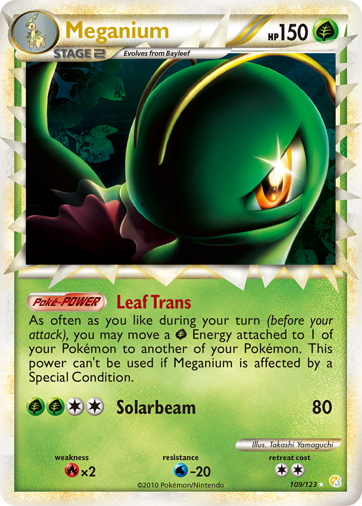 Meganium (109/123) [HeartGold & SoulSilver: Base Set] | Dragon's Lair Comics and Fantasy Houston TX