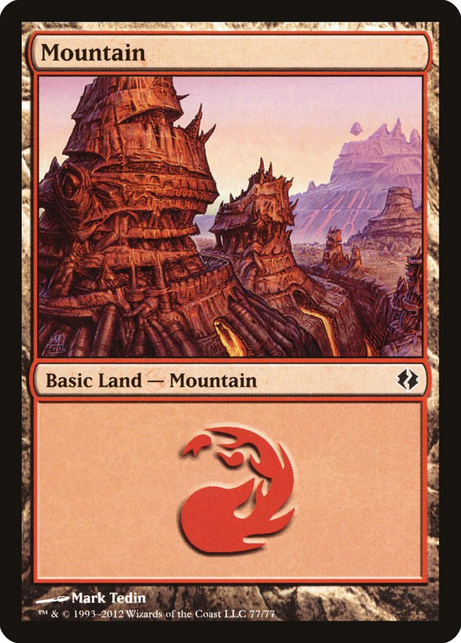 Mountain (77) [Duel Decks: Venser vs. Koth] | Dragon's Lair Comics and Fantasy Houston TX