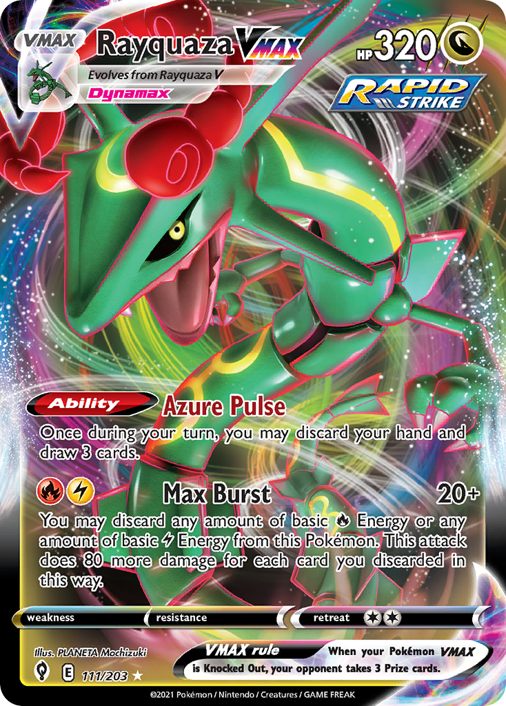 Rayquaza VMAX (111/203) (Jumbo Card) [Sword & Shield: Evolving Skies] | Dragon's Lair Comics and Fantasy Houston TX