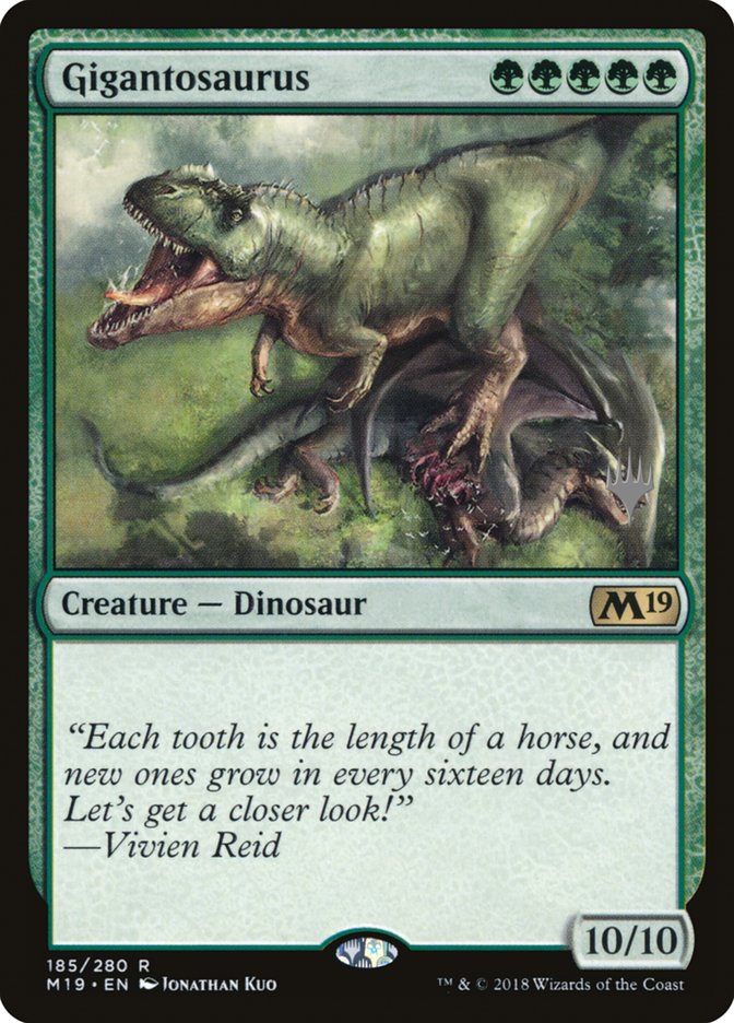 Gigantosaurus (Promo Pack) [Core Set 2019 Promos] | Dragon's Lair Comics and Fantasy Houston TX