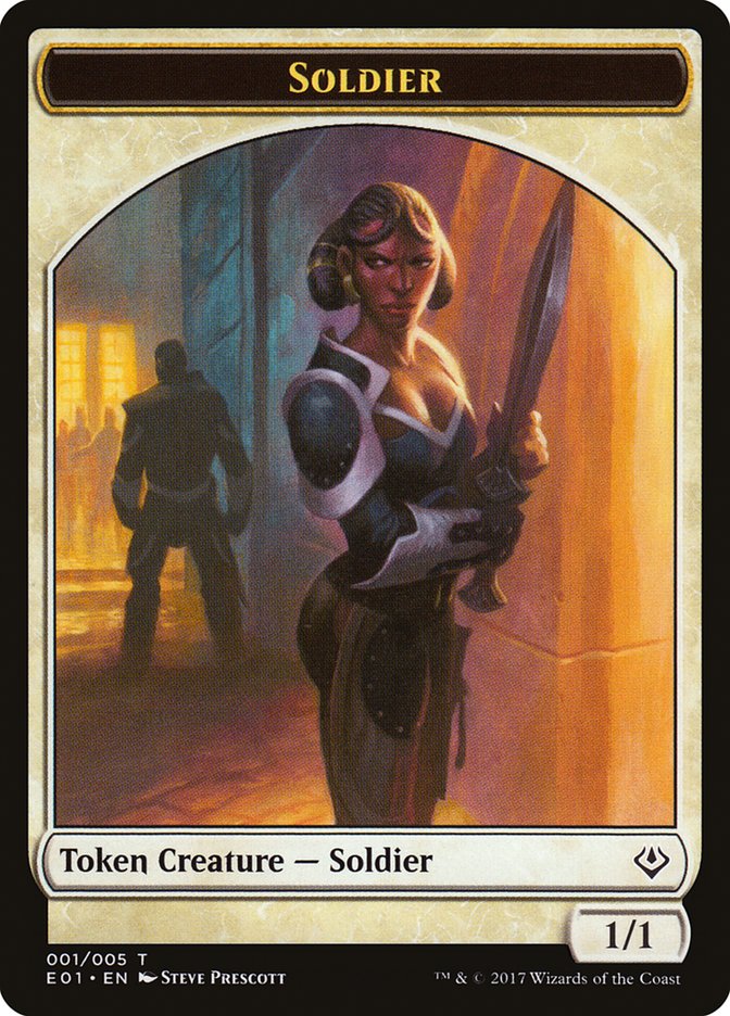 Soldier Token [Archenemy: Nicol Bolas Tokens] | Dragon's Lair Comics and Fantasy Houston TX