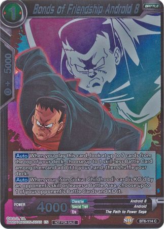 Bonds of Friendship Android 8 (Event Pack 4) (BT6-114) [Promotion Cards] | Dragon's Lair Comics and Fantasy Houston TX