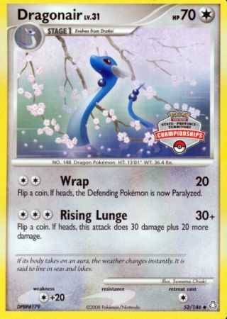 Dragonair (52/146) (State Province Territory Championship) [Diamond & Pearl: Legends Awakened] | Dragon's Lair Comics and Fantasy Houston TX