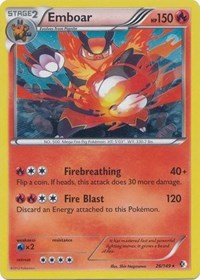 Emboar (26/149) (Cosmos Holo) (Blister Exclusive) [Black & White: Boundaries Crossed] | Dragon's Lair Comics and Fantasy Houston TX