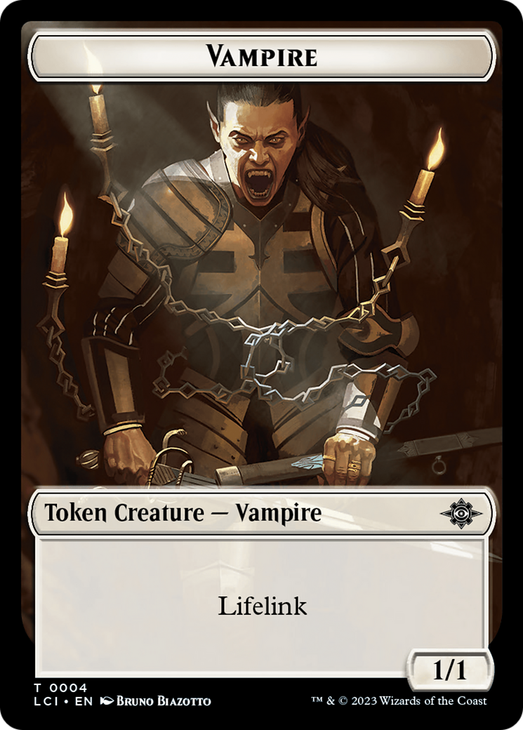 Blood // Vampire (0004) Double-Sided Token [The Lost Caverns of Ixalan Commander Tokens] | Dragon's Lair Comics and Fantasy Houston TX