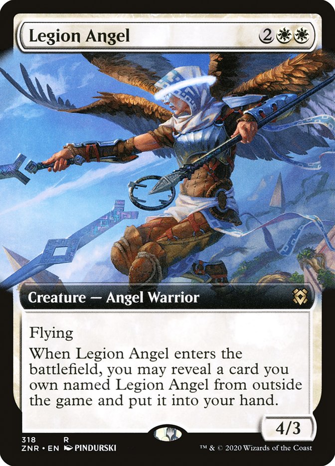 Legion Angel (Extended Art) [Zendikar Rising] | Dragon's Lair Comics and Fantasy Houston TX