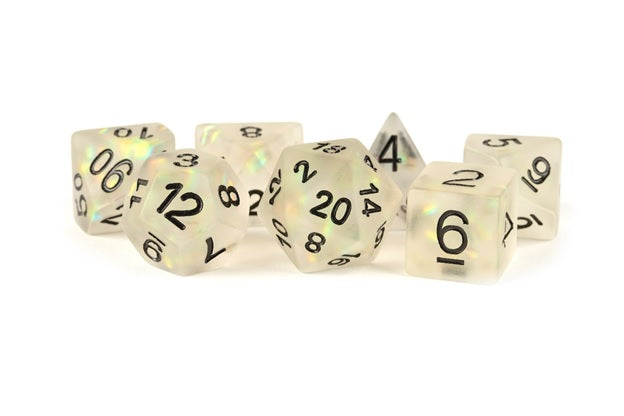 MDG Poly 7 Dice Set: Icy Opal Clear | Dragon's Lair Comics and Fantasy Houston TX