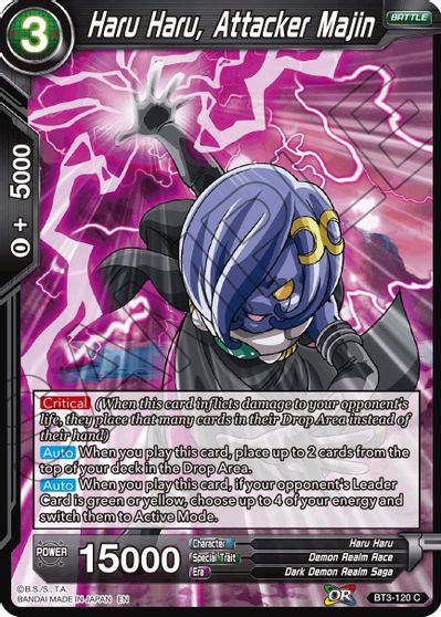 Haru Haru, Attacker Majin (Reprint) (BT3-120) [Battle Evolution Booster] | Dragon's Lair Comics and Fantasy Houston TX