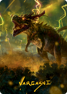 Thrasta, Tempest's Roar Art Card (42) (Gold-Stamped Signature) [Modern Horizons 2 Art Series] | Dragon's Lair Comics and Fantasy Houston TX