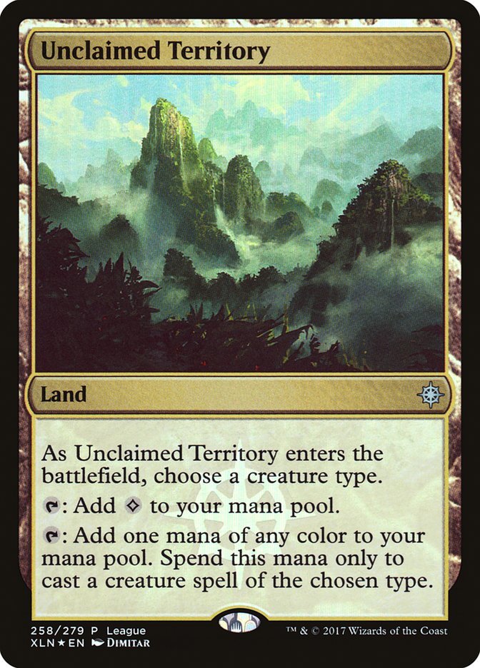 Unclaimed Territory (League) [Ixalan Promos] | Dragon's Lair Comics and Fantasy Houston TX