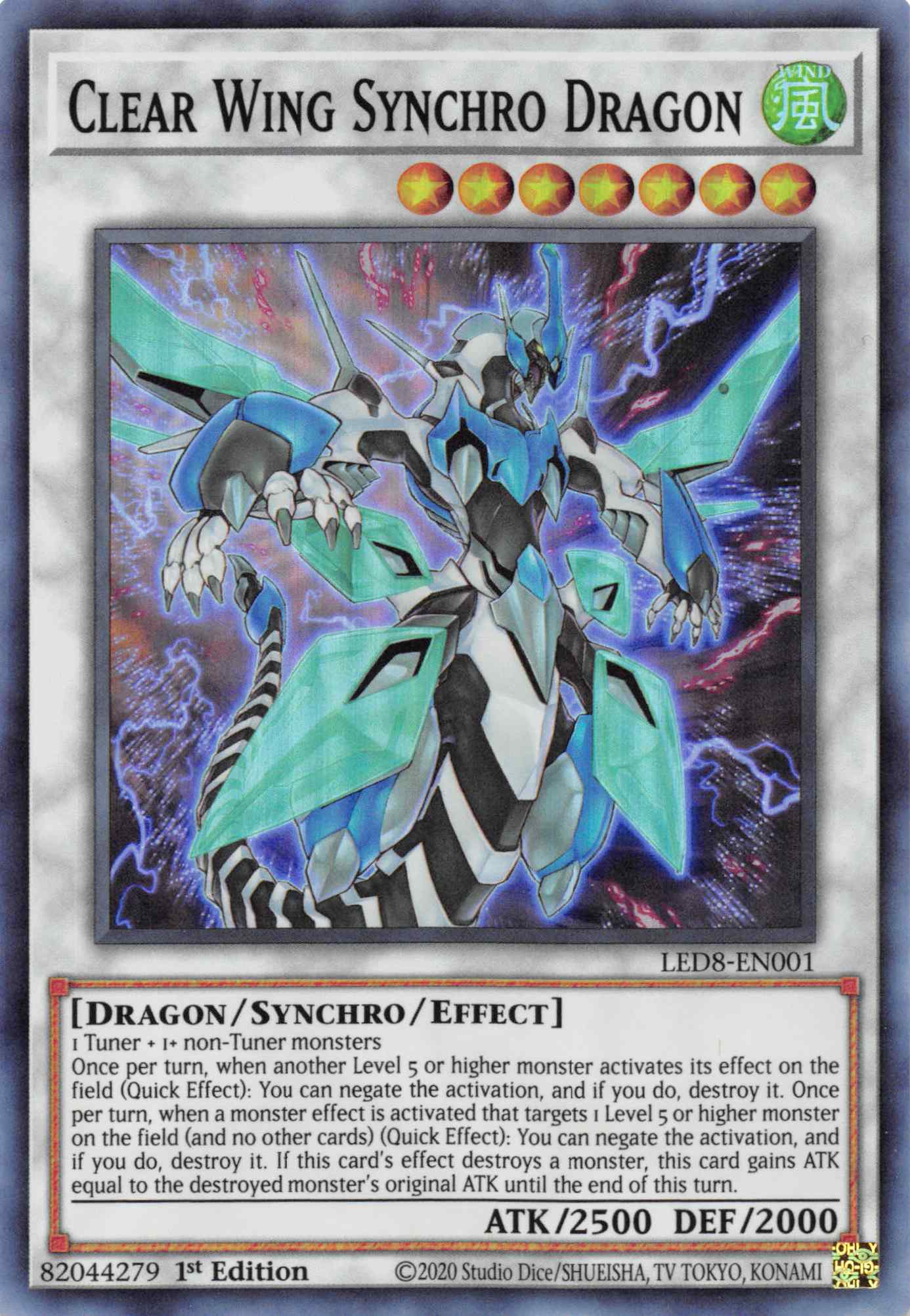 Clear Wing Synchro Dragon [LED8-EN001] Super Rare | Dragon's Lair Comics and Fantasy Houston TX