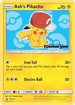 Ash's Pikachu (SM113) [Sun & Moon: Black Star Promos] | Dragon's Lair Comics and Fantasy Houston TX