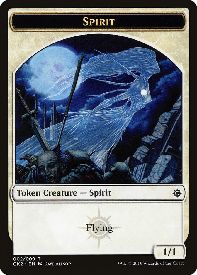 Spirit (002) // Spirit (010) Double-Sided Token [Ravnica Allegiance Guild Kit Tokens] | Dragon's Lair Comics and Fantasy Houston TX