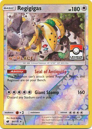 Regigigas (84/111) (League Promo 4th Place) [Sun & Moon: Crimson Invasion] | Dragon's Lair Comics and Fantasy Houston TX