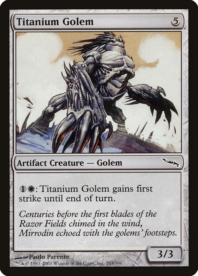 Titanium Golem [Mirrodin] | Dragon's Lair Comics and Fantasy Houston TX