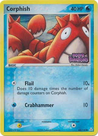 Corphish (63/110) (Stamped) [EX: Holon Phantoms] | Dragon's Lair Comics and Fantasy Houston TX